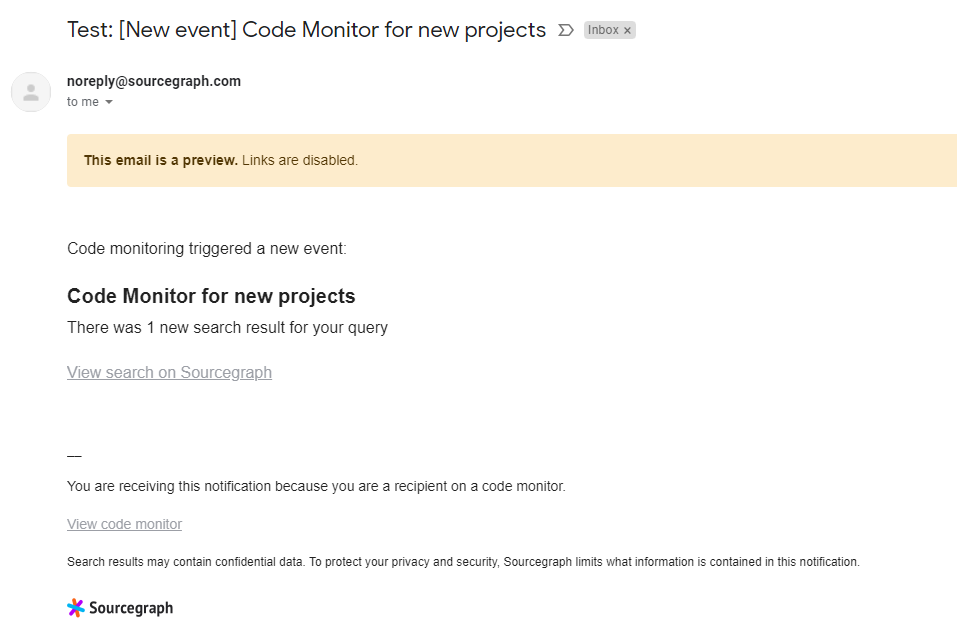 Test Email by Sourcegraph