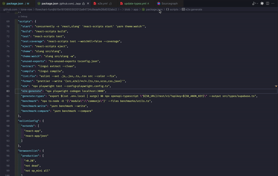 Clicking on different workflow yml files in the .github/workflows folder